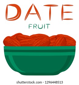 Illustration on theme big colored set different types of date fruit for healthy life. Date fruit pattern consisting of collection accessory at healthy lifestyle. Fruit dates is symbol healthy meal.