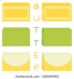 Illustration on theme big colored set different types creamy butter, dairy oil various size. Creamy butter pattern consisting of collection accessory meal dairy oil. Dairy oil from yummy creamy butter