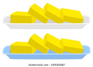 Illustration on theme big colored set different types creamy butter, dairy oil various size. Creamy butter pattern consisting of collection accessory meal dairy oil. Dairy oil from yummy creamy butter