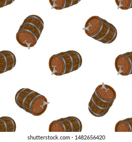 Illustration on theme big colored pattern oktoberfest, german holiday it fest barrel. Pattern consisting of collection fest barrel, accessory for oktoberfest. Fest Oktoberfest pattern from barrel.