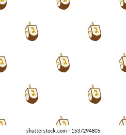Illustration on theme big colored pattern Hanukkah, seamless set dreidel. Seamless pattern consisting of collection dreidel, accessory holiday Hanukkah. Seamless Hanukkah, pattern in old dreidel.