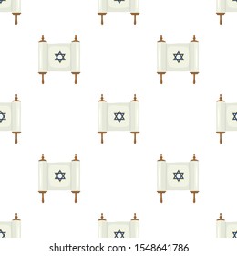 Illustration on theme big colored pattern Hanukkah, seamless set torah. Seamless pattern consisting of collection antique torah, accessory holiday Hanukkah. Seamless Hanukkah, pattern in old torah.