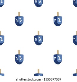 Illustration on theme big colored pattern Hanukkah, seamless set dreidel. Seamless pattern consisting of collection dreidel, accessory holiday Hanukkah. Seamless Hanukkah, pattern in old dreidel.