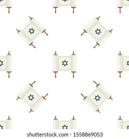 Illustration on theme big colored pattern Hanukkah, seamless set torah. Seamless pattern consisting of collection antique torah, accessory holiday Hanukkah. Seamless Hanukkah, pattern in old torah.