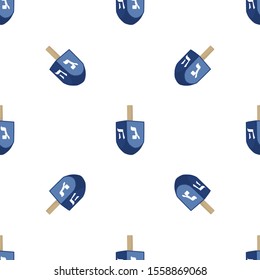 Illustration on theme big colored pattern Hanukkah, seamless set dreidel. Seamless pattern consisting of collection dreidel, accessory holiday Hanukkah. Seamless Hanukkah, pattern in old dreidel.