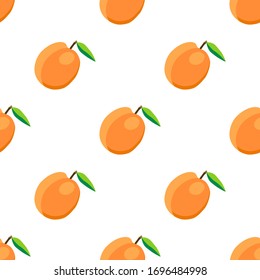 Illustration on theme big colored seamless apricot, bright fruit pattern for seal. Fruit pattern consisting of beautiful seamless repeat apricot. Simple colorful pattern fruit from seamless apricot.