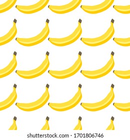 Illustration on theme big colored seamless banana, bright fruit pattern for seal. Fruit pattern consisting of beautiful seamless repeat banana. Simple colorful pattern fruit from seamless banana.