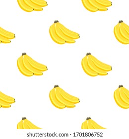 Illustration on theme big colored seamless banana, bright fruit pattern for seal. Fruit pattern consisting of beautiful seamless repeat banana. Simple colorful pattern fruit from seamless banana.