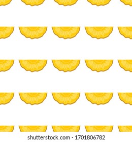 Illustration on theme big colored seamless pineapple, bright fruit pattern for seal. Fruit pattern consisting of beautiful seamless repeat pineapple. Simple colorful pattern fruit seamless pineapple.
