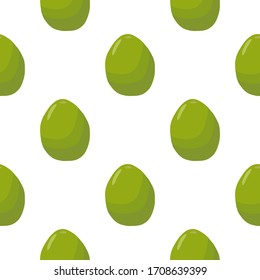 Illustration zum Thema große farbige nahtlose Guava, helle Fruchtmuster für den Siegel. Obstmuster, bestehend aus einer schönen nahtlosen Wiederholungsguava. Einfache, farbige Musterfrucht aus nahtloser, weicher Guava.