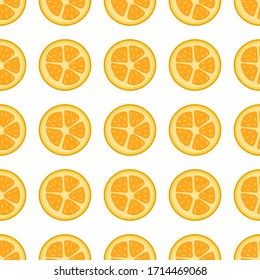 Ilustración sobre el tema kumquat sin costuras, color de fruta brillante para sello. Patrón de frutas que consiste en un hermoso kumquat de repetición sin fisuras. Simple y colorido fruto del kumquat sin fisuras.