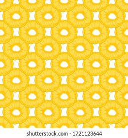 Illustration on theme big colored seamless pineapple, bright fruit pattern for seal. Fruit pattern consisting of beautiful seamless repeat pineapple. Simple colorful pattern fruit seamless pineapple.