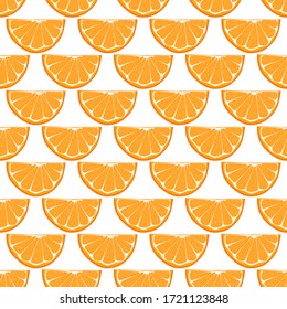 Illustration on theme big colored seamless orange, bright fruit pattern for seal. Fruit pattern consisting of beautiful seamless repeat orange. Simple colorful pattern fruit from seamless orange.