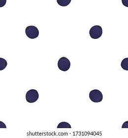 Ilustración sobre el tema de la uva sin costura de color grande, patrón de baya brillante para foca. Patrón de cerezo consistente en una hermosa uva repetida sin costura. Berry de patrón simple y colorido a partir de uva suave sin fisuras.