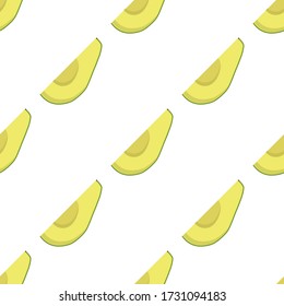 Illustration on theme big colored seamless avocado, bright fruit pattern for seal. Fruit pattern consisting of beautiful seamless repeat avocado. Simple colorful pattern fruit from seamless avocado.