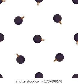 Ilustración sobre el tema de grandes colores sin costura, patrón de berry brillante para foca. Patrón de cerezo consistente en una hermosa corriente repetida sin costura. Berry de patrón simple y colorido a partir de corrientes sin soldadura.
