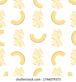 Illustration on theme big colored seamless melon, bright fruit pattern for seal. Fruit pattern consisting of beautiful seamless repeat melon. Simple colorful pattern fruit from seamless soft melon.