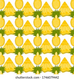 Illustration on theme big colored seamless pineapple, bright fruit pattern for seal. Fruit pattern consisting of beautiful seamless repeat pineapple. Simple colorful pattern fruit seamless pineapple.