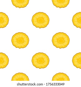 Illustration on theme big colored seamless pineapple, bright fruit pattern for seal. Fruit pattern consisting of beautiful seamless repeat pineapple. Simple colorful pattern fruit seamless pineapple.