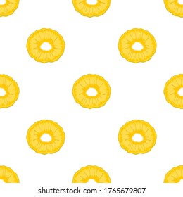 Illustration on theme big colored seamless pineapple, bright fruit pattern for seal. Fruit pattern consisting of beautiful seamless repeat pineapple. Simple colorful pattern fruit seamless pineapple.