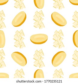 Illustration on theme big colored seamless melon, bright fruit pattern for seal. Fruit pattern consisting of beautiful seamless repeat melon. Simple colorful pattern fruit from seamless soft melon.