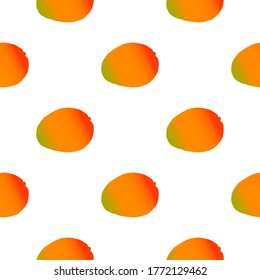Illustration on theme big colored seamless mango, bright fruit pattern for seal. Fruit pattern consisting of beautiful seamless repeat mango. Simple colorful pattern fruit from seamless soft mango.