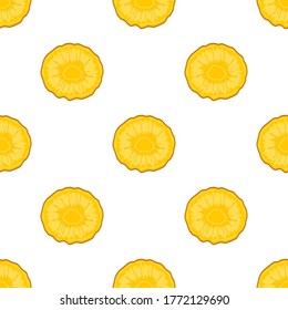 Illustration on theme big colored seamless pineapple, bright fruit pattern for seal. Fruit pattern consisting of beautiful seamless repeat pineapple. Simple colorful pattern fruit seamless pineapple.