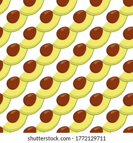 Illustration on theme big colored seamless avocado, bright fruit pattern for seal. Fruit pattern consisting of beautiful seamless repeat avocado. Simple colorful pattern fruit from seamless avocado.