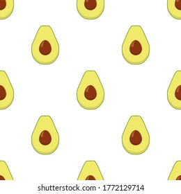 Illustration on theme big colored seamless avocado, bright fruit pattern for seal. Fruit pattern consisting of beautiful seamless repeat avocado. Simple colorful pattern fruit from seamless avocado.
