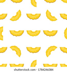 Illustration on theme big colored seamless pineapple, bright fruit pattern for seal. Fruit pattern consisting of beautiful seamless repeat pineapple. Simple colorful pattern fruit seamless pineapple.