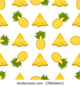 Ilustración sobre el tema de la piña sin soldadura de color grande, patrón de fruta brillante para la foca. Patrón de fruta consistente en una hermosa piña repetida sin costura. Sencillo patrón colorido fruta piña sin soldadura.