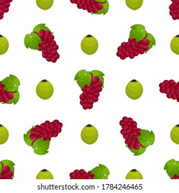 Illustration on theme big colored seamless grape, bright berry pattern for seal. Berry pattern consisting of beautiful seamless repeat grape. Simple colorful pattern berry from seamless soft grape.