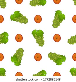 Illustration on theme big colored seamless grape, bright berry pattern for seal. Berry pattern consisting of beautiful seamless repeat grape. Simple colorful pattern berry from seamless soft grape.