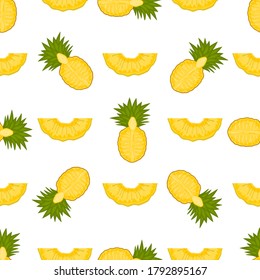 Illustration on theme big colored seamless pineapple, bright fruit pattern for seal. Fruit pattern consisting of beautiful seamless repeat pineapple. Simple colorful pattern fruit seamless pineapple.