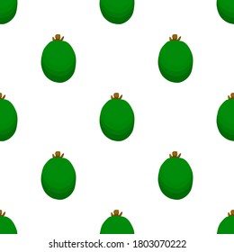 Illustration on theme big colored seamless feijoa, bright fruit pattern for seal. Fruit pattern consisting of beautiful seamless repeat feijoa. Simple colorful pattern fruit from seamless feijoa.