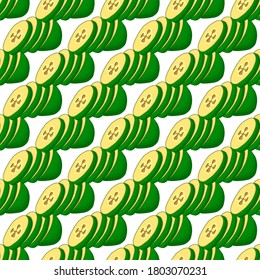 Illustration on theme big colored seamless feijoa, bright fruit pattern for seal. Fruit pattern consisting of beautiful seamless repeat feijoa. Simple colorful pattern fruit from seamless feijoa.