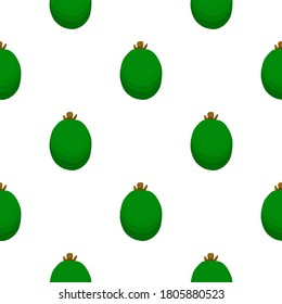 Illustration on theme big colored seamless feijoa, bright fruit pattern for seal. Fruit pattern consisting of beautiful seamless repeat feijoa. Simple colorful pattern fruit from seamless feijoa.