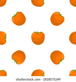 Illustration on theme big colored seamless persimmon, fruit pattern for seal. Fruit pattern consisting of beautiful seamless repeat persimmon. Simple colorful pattern fruit from seamless persimmon.