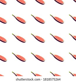 Illustration on theme big colored seamless purple fig, bright fruit pattern for seal. Fruit pattern consisting of beautiful seamless repeat fig. Simple colorful pattern fruit from seamless purple fig.