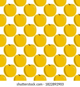 Illustration on theme big colored seamless apple, bright fruit pattern for seal. Fruit pattern consisting of beautiful seamless repeat apple. Simple colorful pattern fruit from seamless beauty apple.