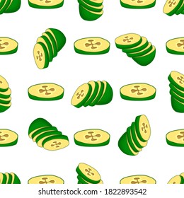 Illustration on theme big colored seamless feijoa, bright fruit pattern for seal. Fruit pattern consisting of beautiful seamless repeat feijoa. Simple colorful pattern fruit from seamless feijoa.