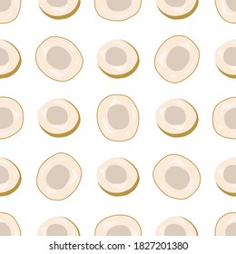 Illustration on theme big colored seamless longan, bright fruit pattern for seal. Fruit pattern consisting of beautiful seamless repeat longan. Simple colorful pattern fruit from seamless longan.