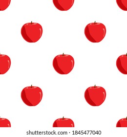 Illustration on theme big colored seamless apple, bright fruit pattern for seal. Fruit pattern consisting of beautiful seamless repeat apple. Simple colorful pattern fruit from seamless beauty apple.