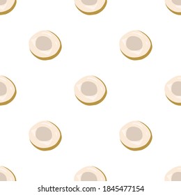 Illustration on theme big colored seamless longan, bright fruit pattern for seal. Fruit pattern consisting of beautiful seamless repeat longan. Simple colorful pattern fruit from seamless longan.