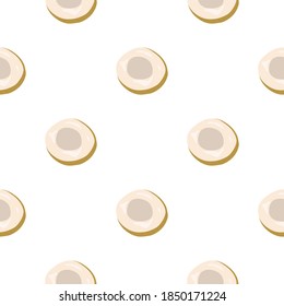 Illustration on theme big colored seamless longan, bright fruit pattern for seal. Fruit pattern consisting of beautiful seamless repeat longan. Simple colorful pattern fruit from seamless longan.