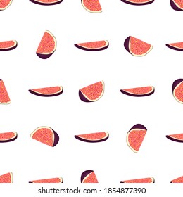 Illustration on theme big colored seamless purple fig, bright fruit pattern for seal. Fruit pattern consisting of beautiful seamless repeat fig. Simple colorful pattern fruit from seamless purple fig.