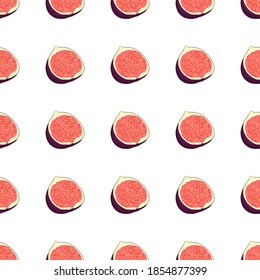 Illustration on theme big colored seamless purple fig, bright fruit pattern for seal. Fruit pattern consisting of beautiful seamless repeat fig. Simple colorful pattern fruit from seamless purple fig.