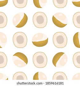 Illustration on theme big colored seamless longan, bright fruit pattern for seal. Fruit pattern consisting of beautiful seamless repeat longan. Simple colorful pattern fruit from seamless longan.
