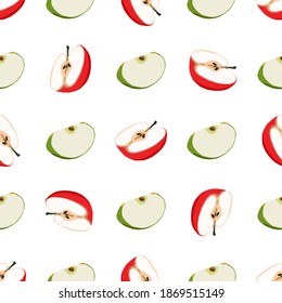 Illustration on theme big colored seamless apple, bright fruit pattern for seal. Fruit pattern consisting of beautiful seamless repeat apple. Simple colorful pattern fruit from seamless beauty apple.