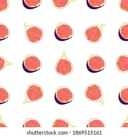 Illustration on theme big colored seamless purple fig, bright fruit pattern for seal. Fruit pattern consisting of beautiful seamless repeat fig. Simple colorful pattern fruit from seamless purple fig.